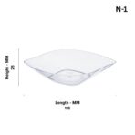 N-1 Plastic Dessert Bowl/Leaf Shape Bowl/Serving Bowl Set For Side Dish, Salad, Dip Sauce, Nuts, Candy, Fruits, Appetizer, Snacks, Ice Cream & Dessert ( Pack Of 50 ) - Image 4