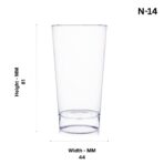 N-14 Shot Glass/Plastic Glass/Drinking Glass For Home, Kitchen, Office, Bar, Serving Water, Milk, Cold Drinks & Other Bavrage ( Set Of 40 ) - Image 2