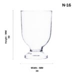 N-16 Plastic Wine Glass/Transparent Glass/Dessert Glass For Parties, Weddings, Picnics, Stackable, Reusable, Disposable Stemmed Clear Wine Glasses ( Pack Of 40 ) - Image 4