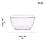 N-21 Plastic Mini Bowls/Mini Dessert Cups/Clear Plastic Bowls for Mousse, Puddings, Entrees, Sundaes - Perfect for Parties and Special Occasions ( Set Of 100 ) - Image 3