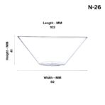 N-26 Oval Shape Bowl/Plastic Transparent Bowl/Serving Bowl For Soup, Fruit, Salad, Noodle, Dessert & Snacks ( Pack Of 50 ) - Image 4