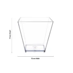 N-25 Square Cups/Plastic Mousse Cups/Square Glass Cup For Dessert Pudding Mousse Party ( Pack Of 25 ) - Image 3