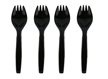 N-24 Plastic Spork/Plastic Cutlery/Forks For Event and Party Supplies ( Pack Of 100 )