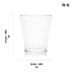 N-6 Shot Glass/Plastic Glass/Party Glass For Dining,Table, Home, Kitchen, Party ( Set Of 45 ) - Image 2