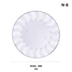 N-8 Clear Plastic Plate/Dessert Plate/Round Plate For Weddings, Birthday, Party, Restaurents & Kitchen Set ( Set Of 20 ) - Image 3