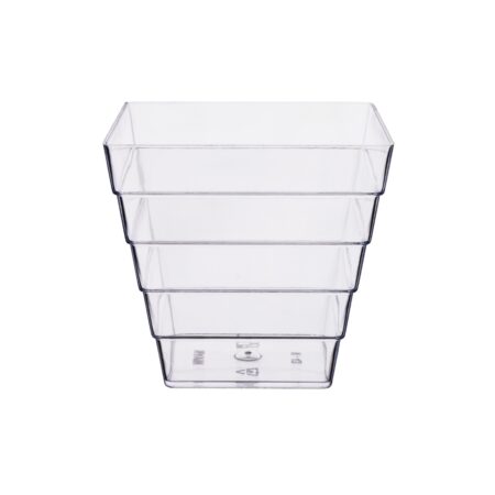 N-43 Square Cups/Plastic Shot Cups/Square Transparent Bowl for Dessert, Sundae, Ice Cream, Fruit, Salad, Snack ( Pack Of 70 )