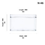 N-46 Plastic Container Box/Transparent Storage Boxes/Plastic Rectangle Box For Cake, Mousse, Dessert Packaging ( Set Of 12 ) - Image 4