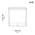 N-57-Cube Transparent Serving Box with Lid – Ideal for Desserts, Gifting, and Event Displays – Premium Disposable Design - Image 3