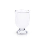 N-16 Plastic Wine Glass/Transparent Glass/Dessert Glass For Parties, Weddings, Picnics, Stackable, Reusable, Disposable Stemmed Clear Wine Glasses ( Pack Of 40 )