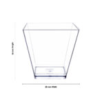 N-4 Square Cups/Transparent Cup/Mini Dessert Cup For Buffet, Restaurant And Home Party Dinner ( Set Of 50 ) - Image 3