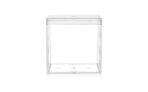 Transparent plastic box with lid and plastic food containers