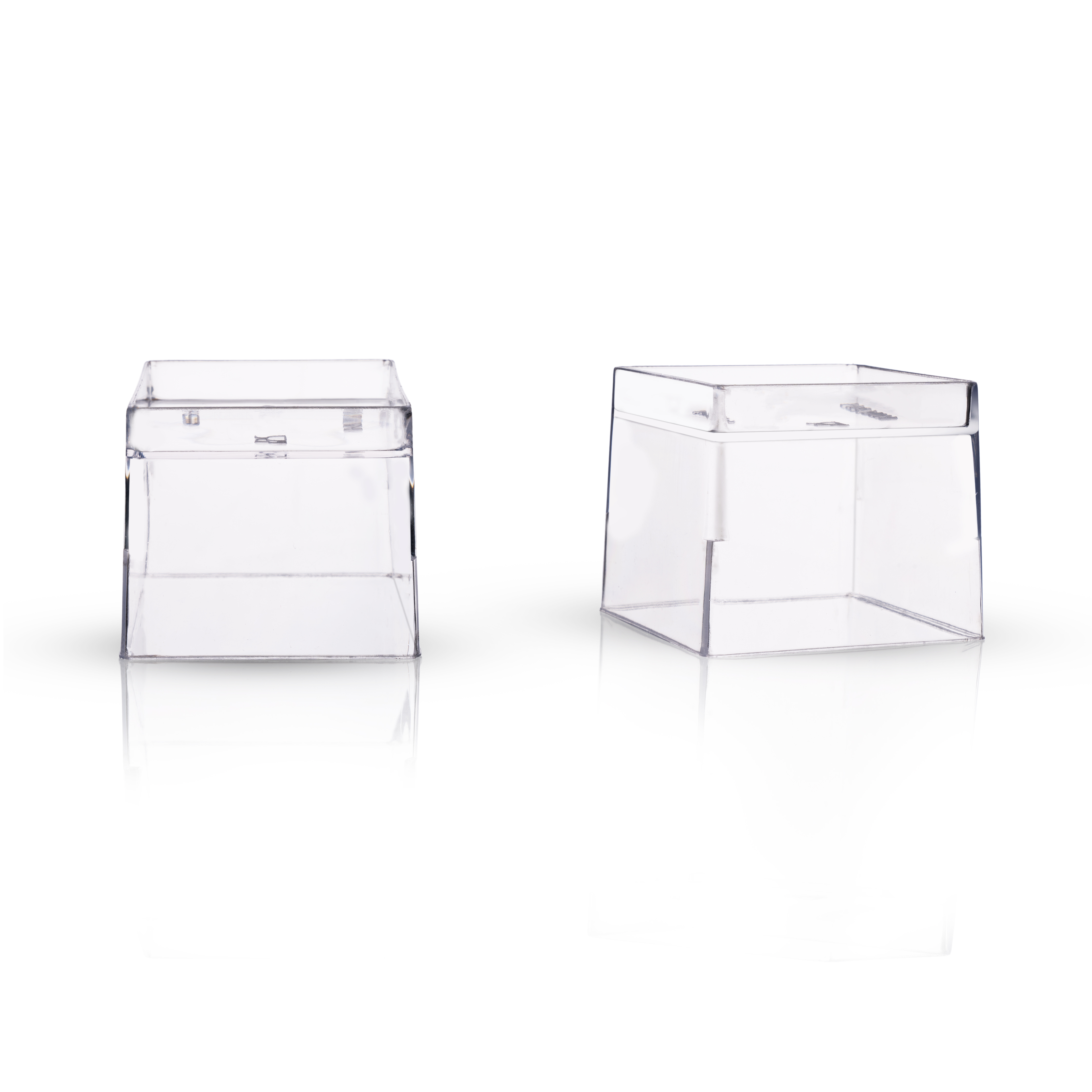 N-49 Square Cups / Clear Plastic Cups / Square Glass For Pudding, Mousse, Ice Iream, Dessert, Party (Set of 30 pcs) - Image 2