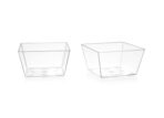 N-58 Square Transparent Flat Bowl – Perfect for Appetizers, Dips, and Desserts – Sleek Design for Parties & Catering Events - Image 2