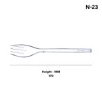 N-23 Plastic Forks/Plastic Cutlery/Transparent Forks For Colorful Pie Fork, Dessert Fork, Flatware Cutlery ( Set Of 100 ) - Image 3