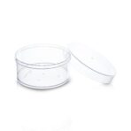 N-54-Cake Box With Lid Set - 57 x 100 mm | 250 ml/ Round Shape Plastic Box/ Pack Of 18/ Transparent Storage Box for Party & Events - Image 3