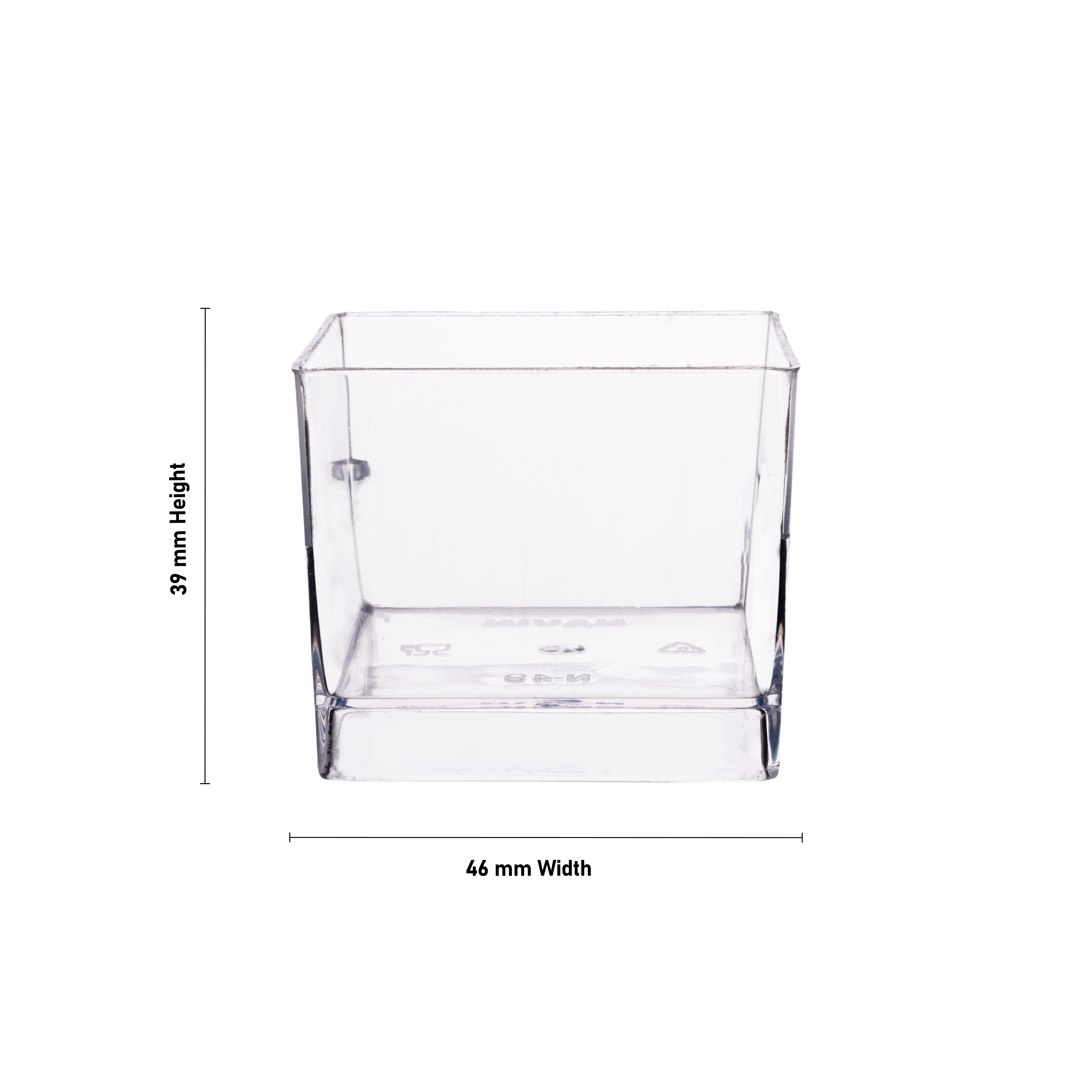 N-49 Square Cups / Clear Plastic Cups / Square Glass For Pudding, Mousse, Ice Iream, Dessert, Party (Set of 30 pcs) - Image 3