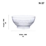 N-37 Crystal Clear Plastic Bowls/Small Bowls/Plastic Cup for Tasting Party, Mousse, Puddings, Appetizers, Condiments, Snacks ( Pack Of 60 ) - Image 3