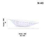 N-40 Mini Bowls/Fancy Cup/Clear Plastic Bowls Perfect For Dessert, Ice Cream, Fruit, Salad, Snack, and Christmas Holiday Party ( Pack Of 50 ) - Image 3