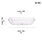 N-44 Plastic Bowls/Dessert Cups/Transparent Bowl For Home, Desserts, Picnic, Party, Dishwasher ( Pack Of 100 ) - Image 3