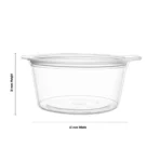 50ML PP Containers / Plastic Storage Boxes / Transparent Container For Food Packing & More ( Set Of 100 ) - Image 4