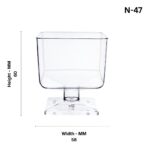 N-47 Square Cups/ice cream cup set/Transparent Glass for Dessert, Puddings, Mousse, Parfait Ice Cream & More ( Set Of 30 ) - Image 5