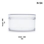 N-54-Cake Box With Lid Set - 57 x 100 mm | 250 ml/ Round Shape Plastic Box/ Pack Of 18/ Transparent Storage Box for Party & Events - Image 4