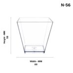 N-56  Square Transparent Cup for Desserts, Appetizers, and Snacks – Durable Best Quality Square Serving Cup for Events ( Pack of 40 pcs) - Image 4