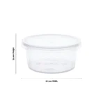 100ML Round Plastic Container / Plastic Food Container / PP Plastic Box For Sauce Packaging, Home Kitchen & More ( Pack Of 100 ) - Image 3