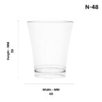 N-48 Plastic Shot Glass/Triangle Cups/Dessert Glass/Transparent Glass For Sundae, Ice Cream, Fruit, Salad, Cocktail & More ( Pack Of 45 ) - Image 3