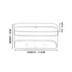 N-59 Small Rectangle Dessert Box - 11.8 cm (Length) × 6 cm (Width) × 5 cm (Height) | 230 ml / Polystyrene / Transparent, crystal-clear finish / 12 Pieces per pack - Image 4