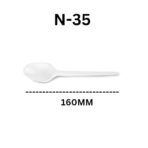 N-35 Plastic Spoon/Transparent Spoon/Plastic Utensils For Soup Spoon Table Spoon Set ( Pack Of 100 ) - Image 2