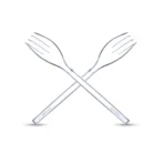 N-23 Plastic Forks/Plastic Cutlery/Transparent Forks For Colorful Pie Fork, Dessert Fork, Flatware Cutlery ( Set Of 100 ) - Image 2