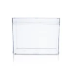 N-53 Cake Box With Lid Set - 66 x 85 mm | 200 ml/ Rectangle Shape Transparent Plastic Box/ Pack Of 12/ Storage Box for Party & Events