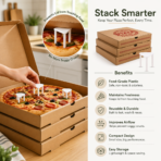 Plastic Pizza Saver Stand / Pizza Stool / Tripod Stacker For Catering Boxes and Food Take Out ( Pack of 400 ) White - Image 7