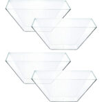 N-42 Square Bowl / Transparent Plastic Bowl / Serving Bowl For Party's Snack, Catering Serving, Salad ( Pack Of 100 )