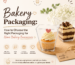 Clear plastic dessert cups for bakery packaging with cupcakes and layered desserts for home bakery businesses