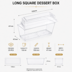 N-60 clear dessert box for mousse, pudding and tiramisu