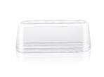 Empty N-61 180 ml oval dessert container with transparent lid image 2