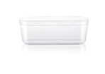 N-61 crystal-clear oval dessert box with separate lid